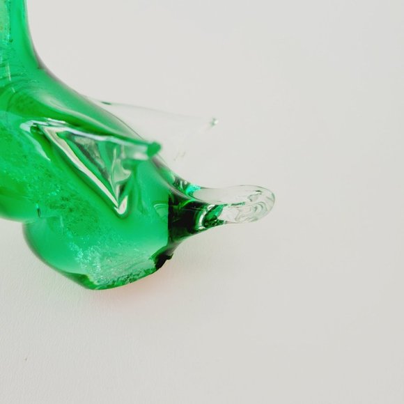 Venetian Glass Penguin Green Figurine Paperweight Made in Italy Animal Decor - Picture 5 of 11